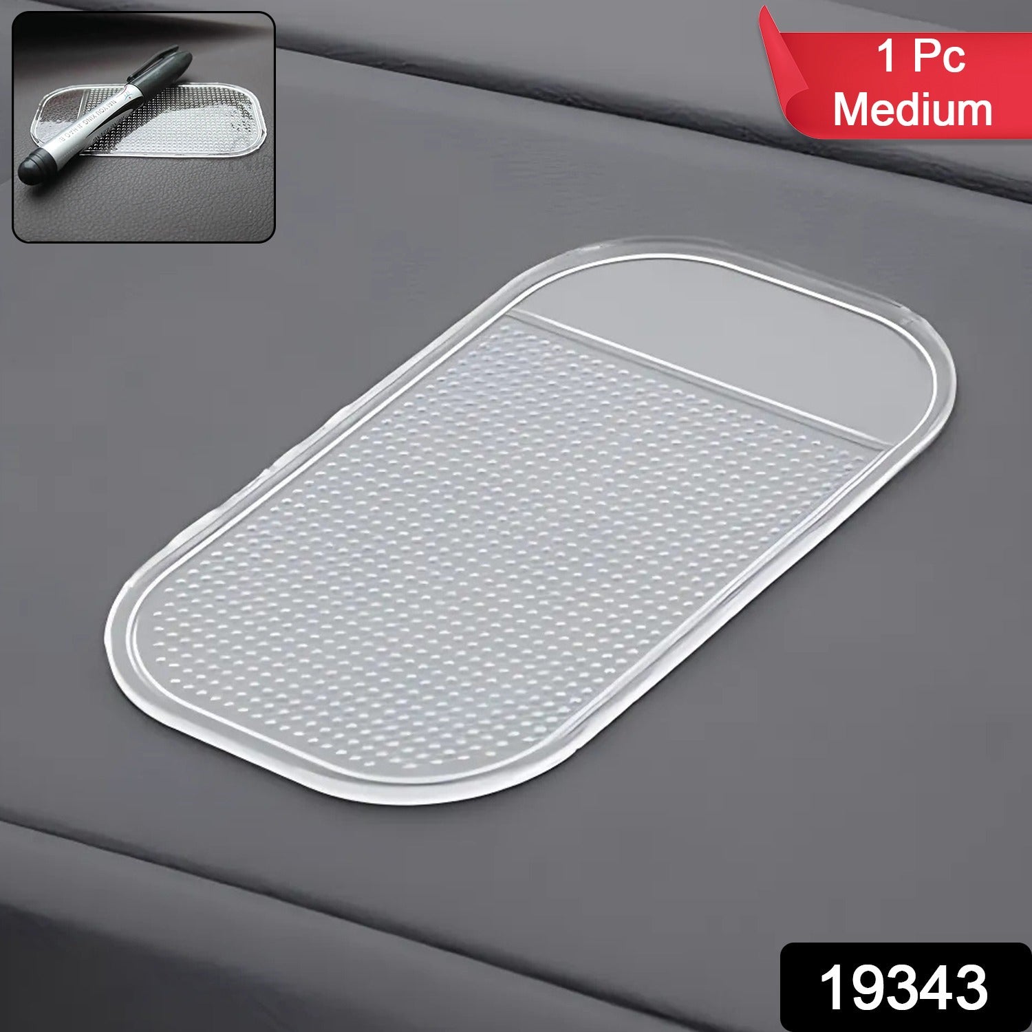 Medium Transparent Anti-slip Car Dashboard Mat (1 Pc) Medium Transparent Anti-slip Car Dashboard Mat (1 Pc)
